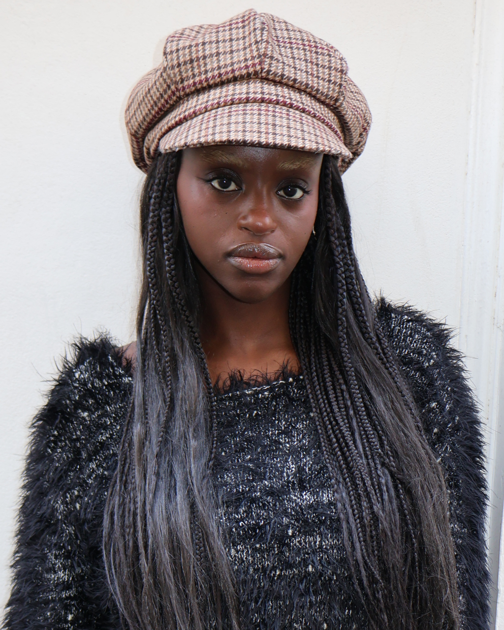 CHECK PATTERN NEWSBOY CAP