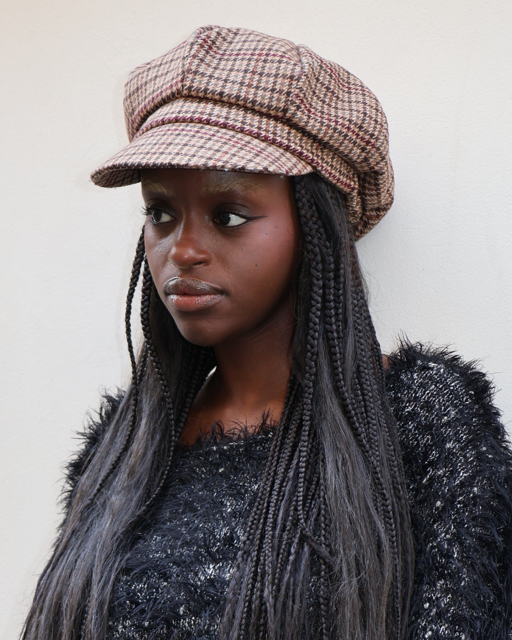 CHECK PATTERN NEWSBOY CAP