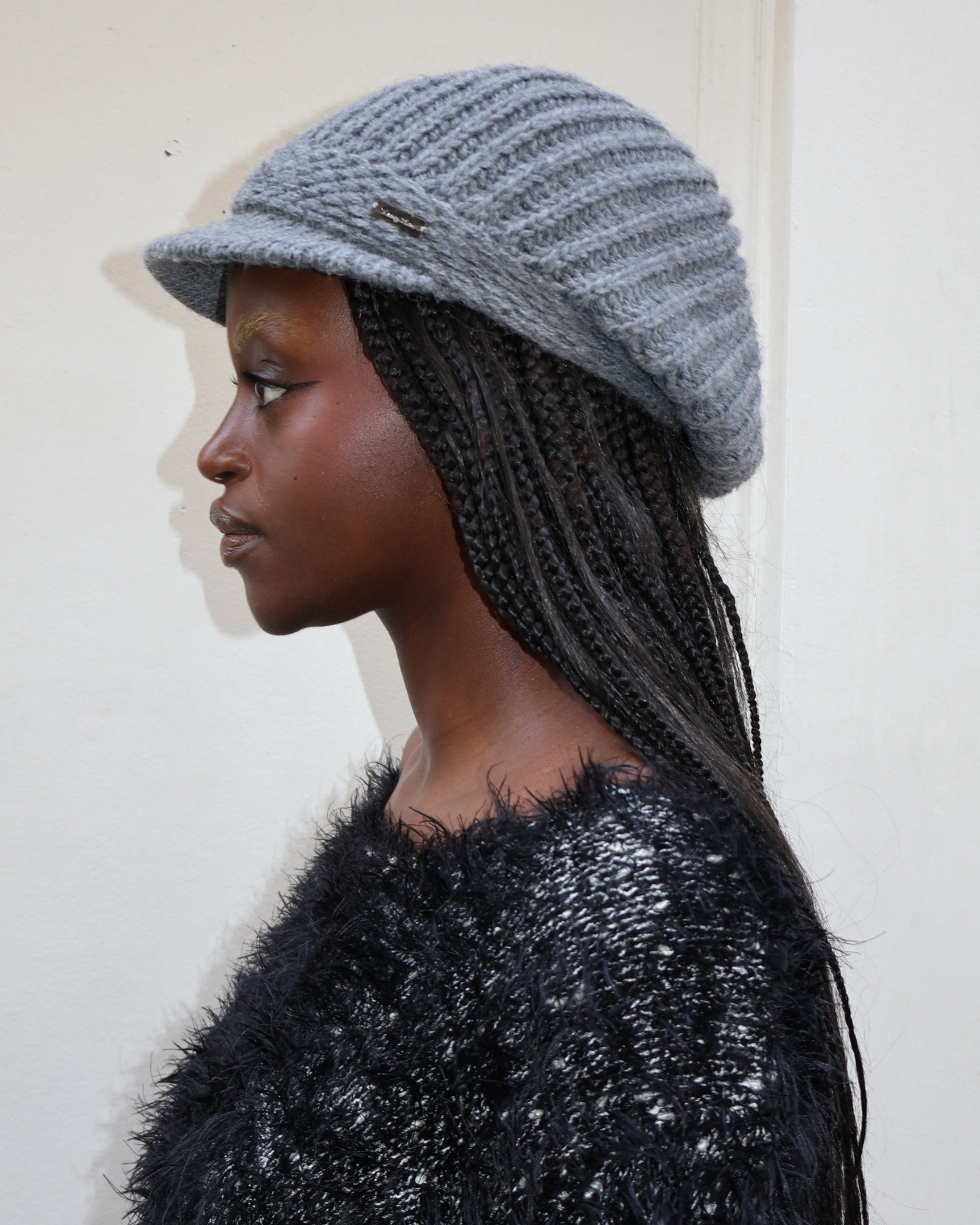 KNIT NEWSBOY CAP