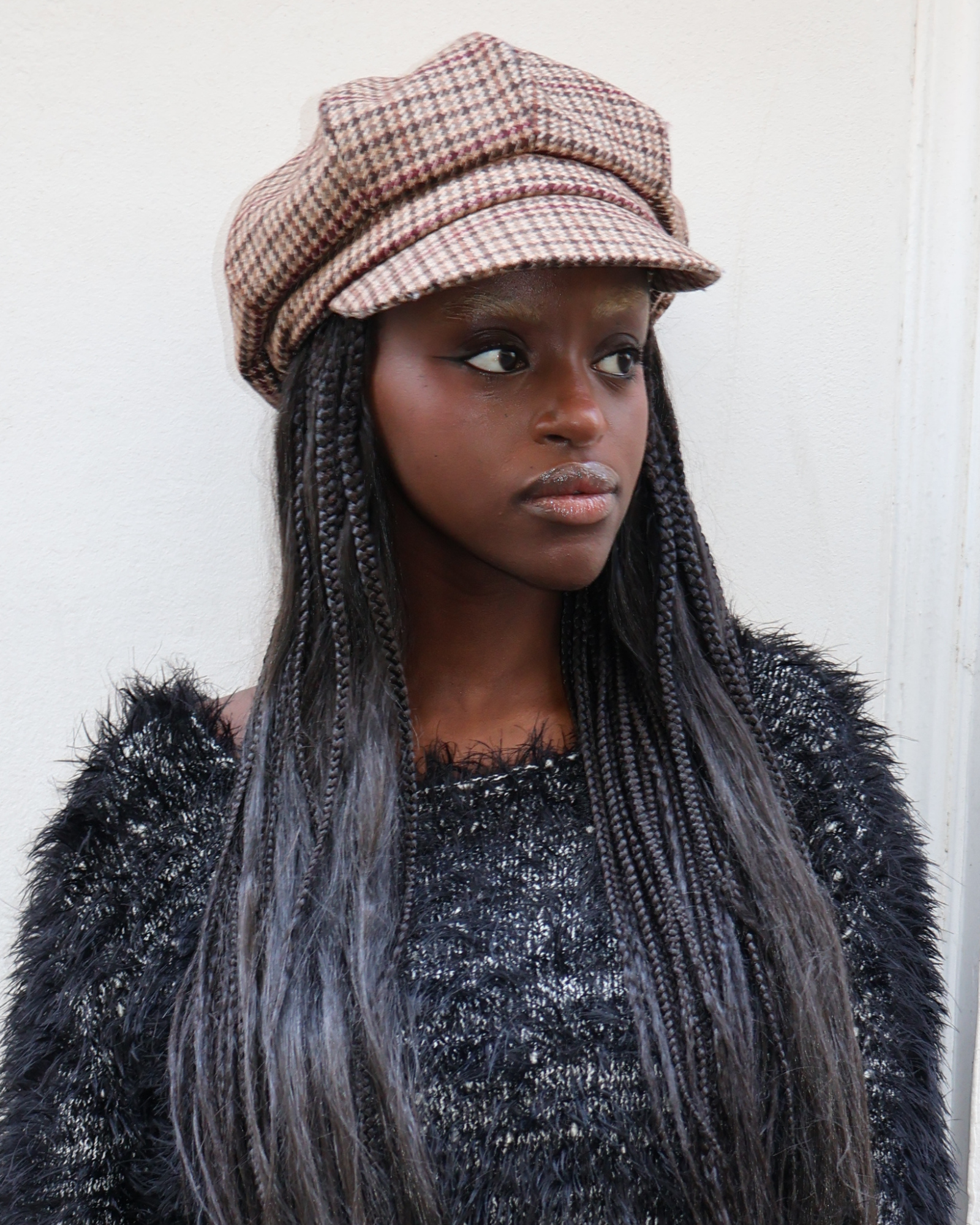 CHECK PATTERN NEWSBOY CAP