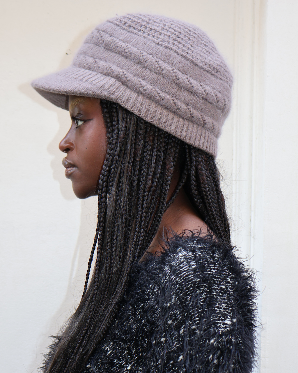 KNIT VISOR BEANIE