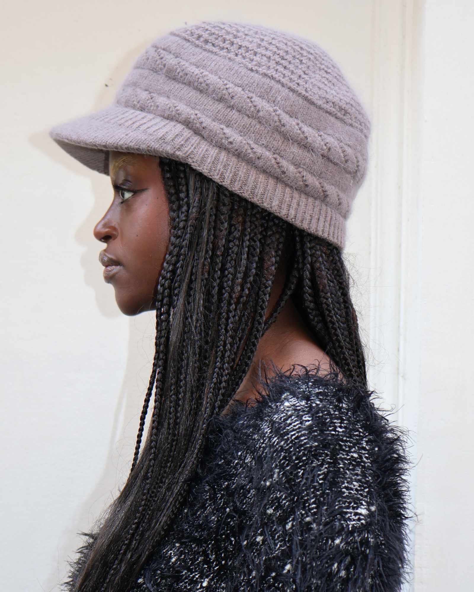 KNIT VISOR BEANIE