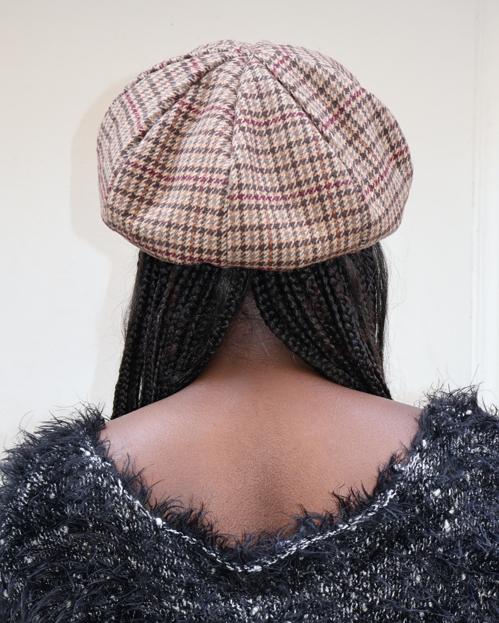 CHECK PATTERN NEWSBOY CAP