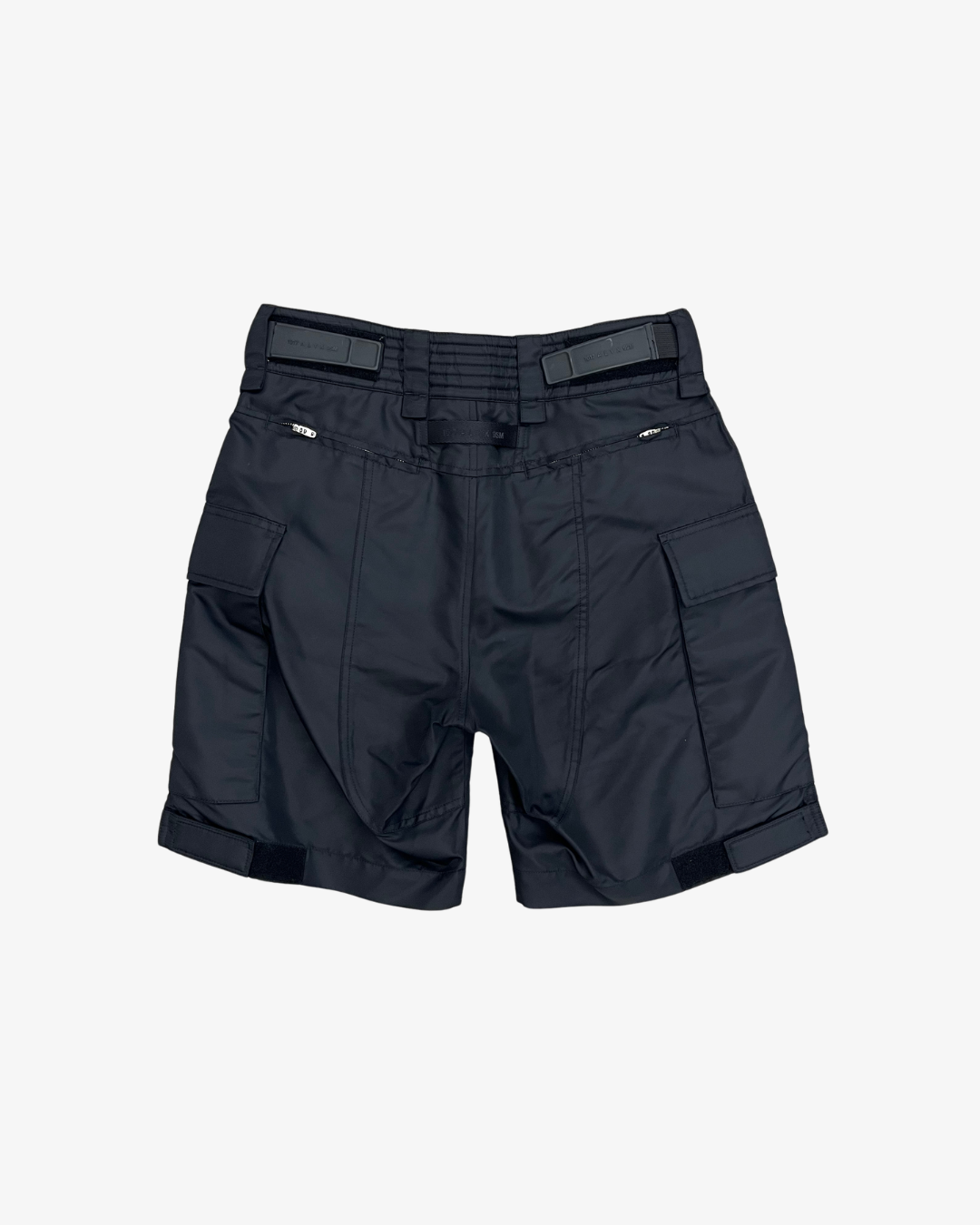 BLACK NYLON CARGO SHORTS