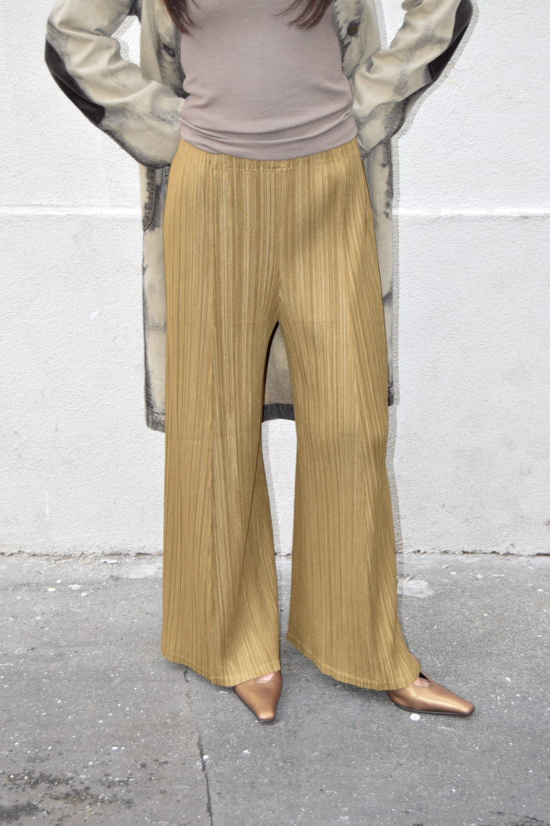 PLEATS PLEASE BEIGE PANTS