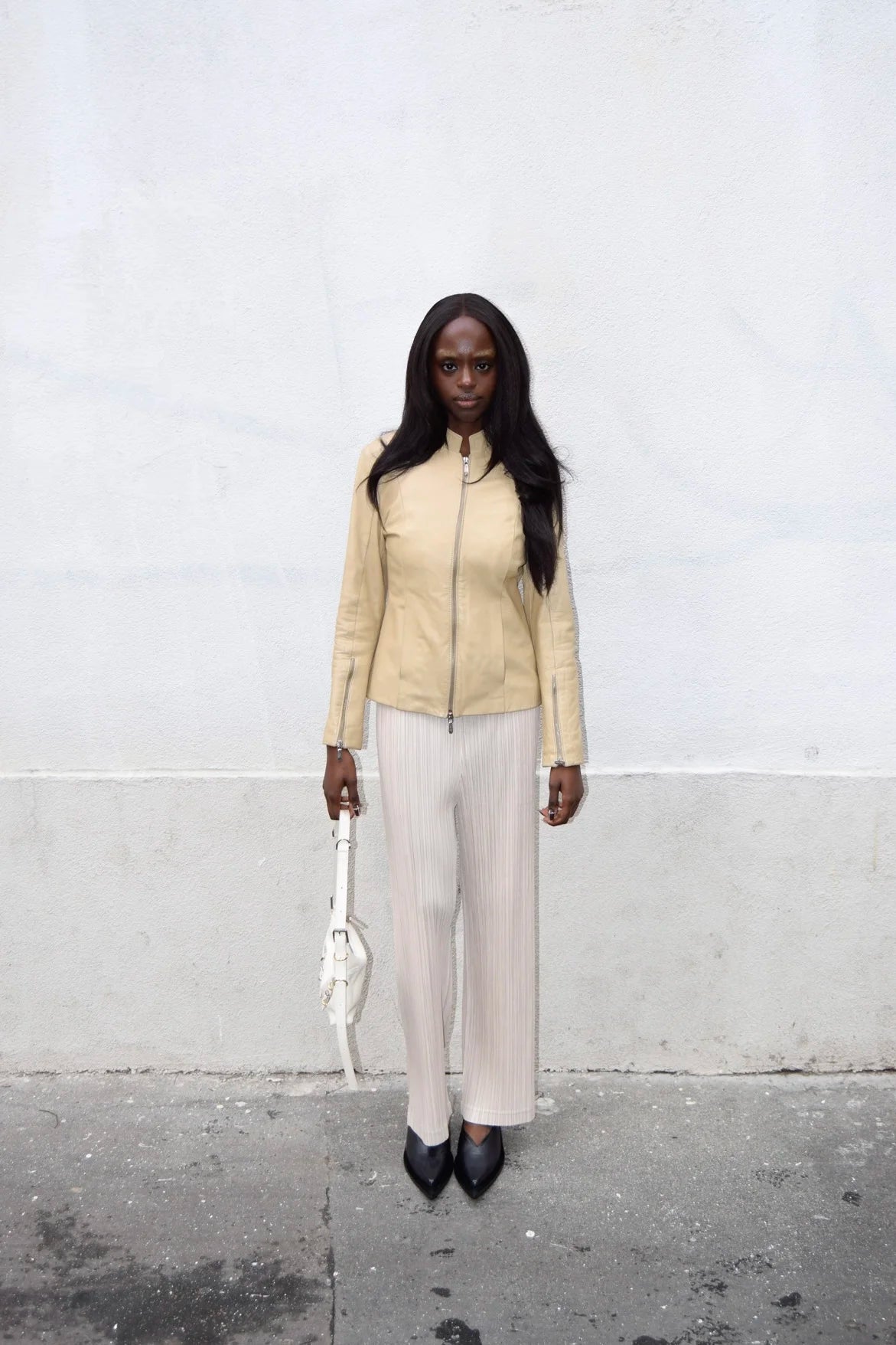 PLEATS PLEASE LIGHT BEIGE PANTS