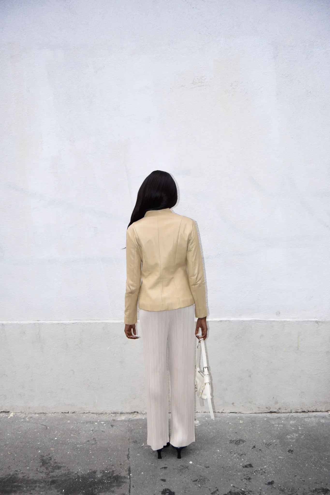 PLEATS PLEASE LIGHT BEIGE PANTS