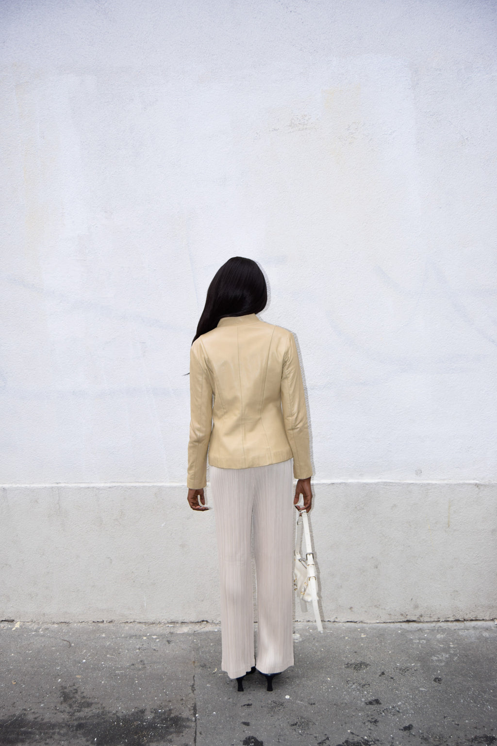 BEIGE LEATHER JACKET