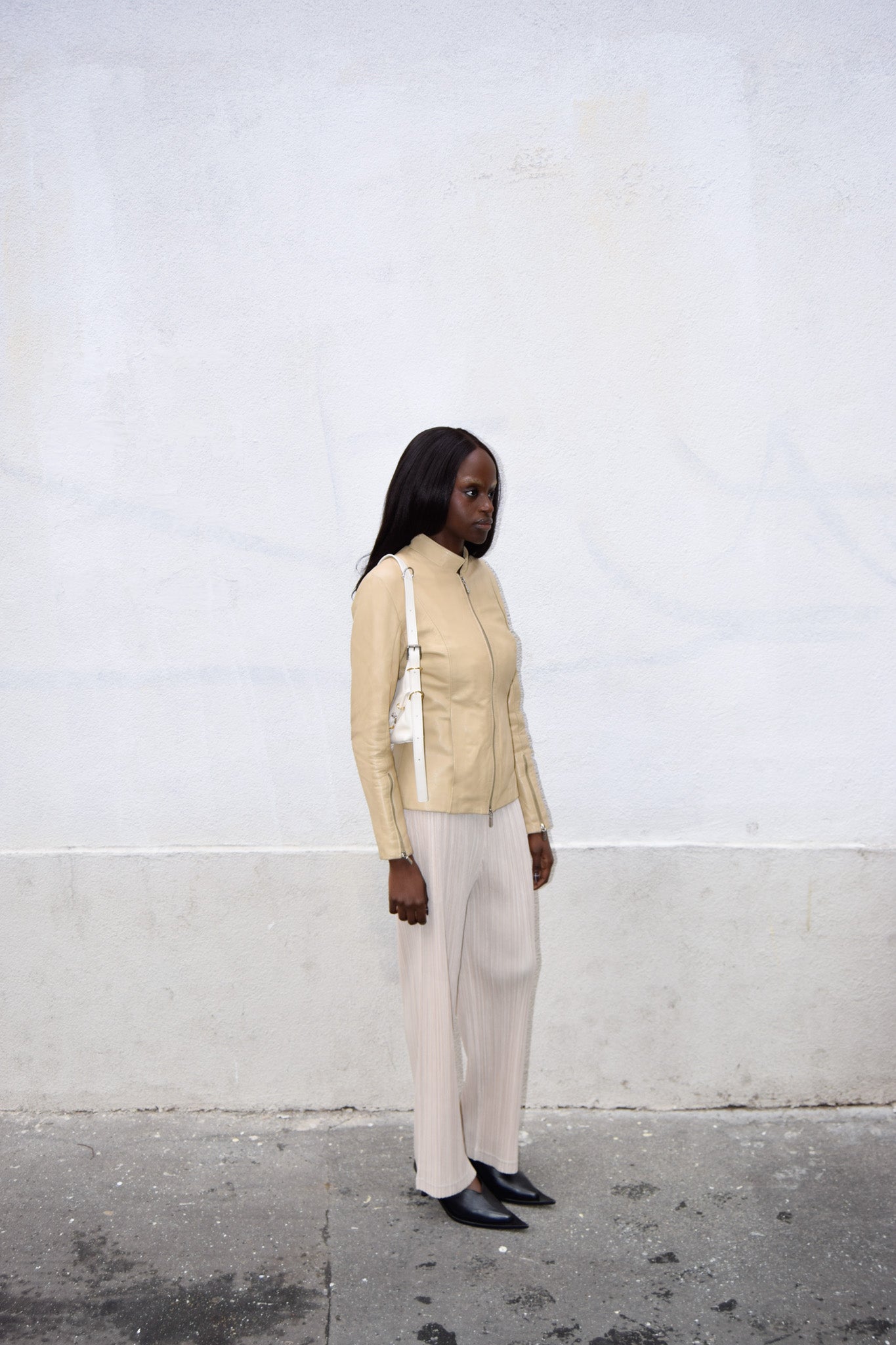 PLEATS PLEASE LIGHT BEIGE PANTS