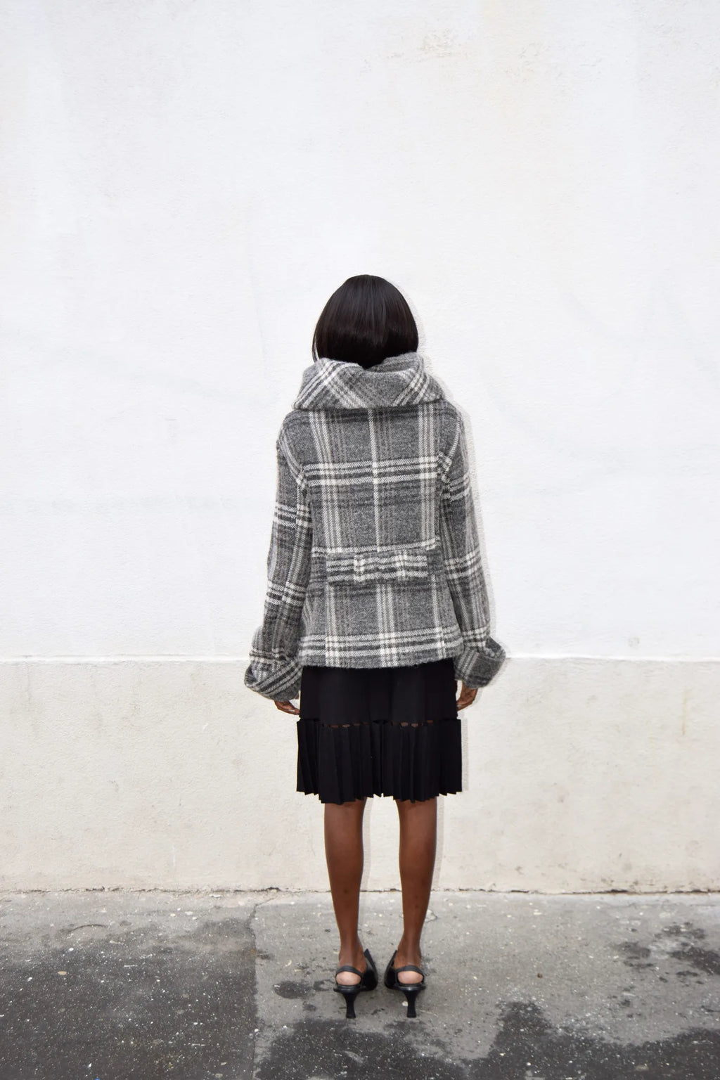 CHECKERED GREY COAT