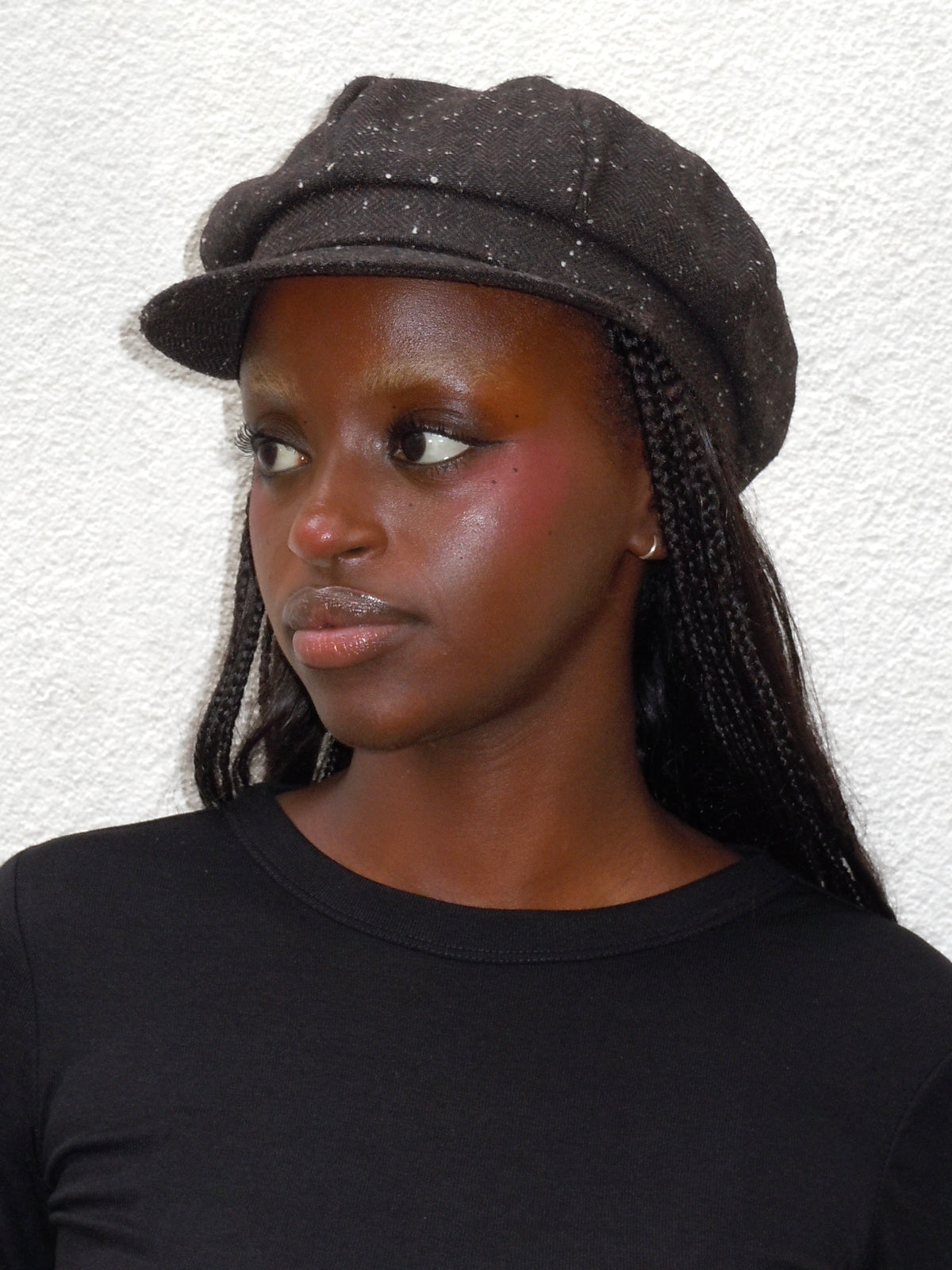 BROWN WOOL GAVROCHE HAT