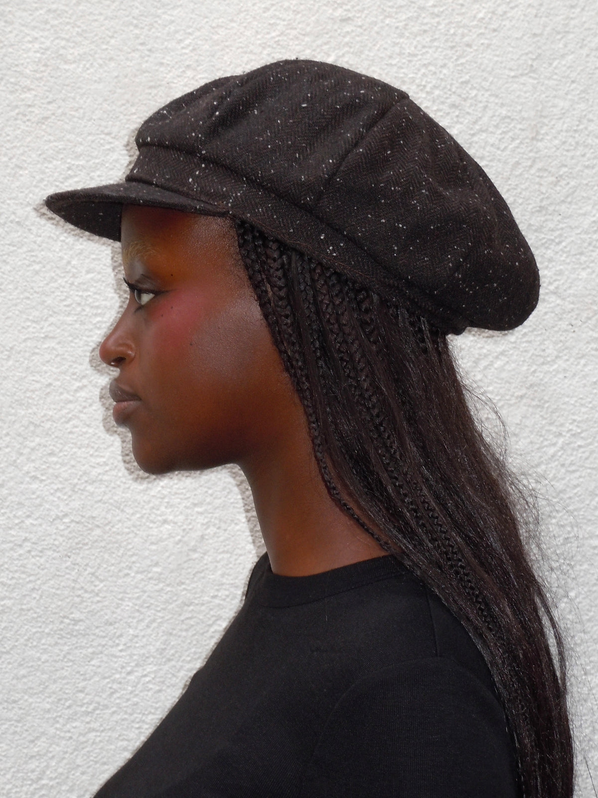 BROWN WOOL GAVROCHE HAT