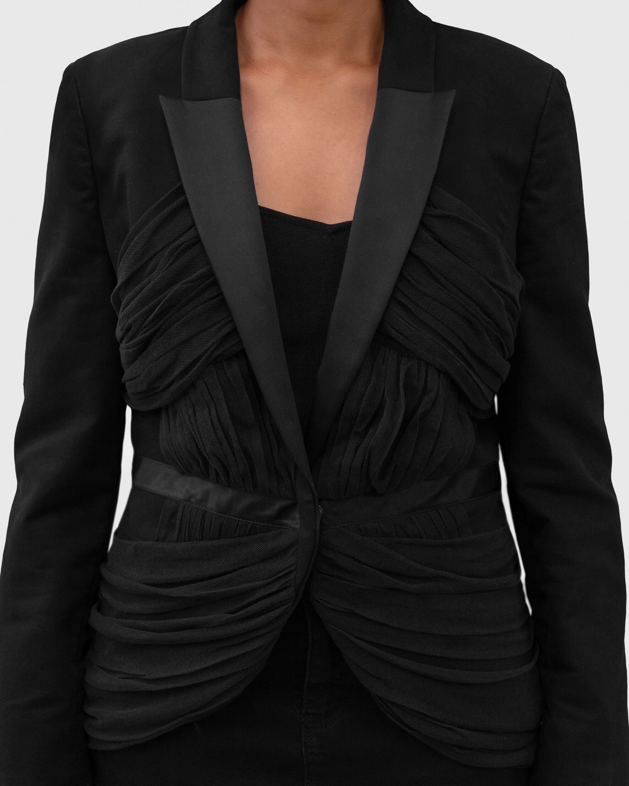 DRAPPED COTTON BLAZER