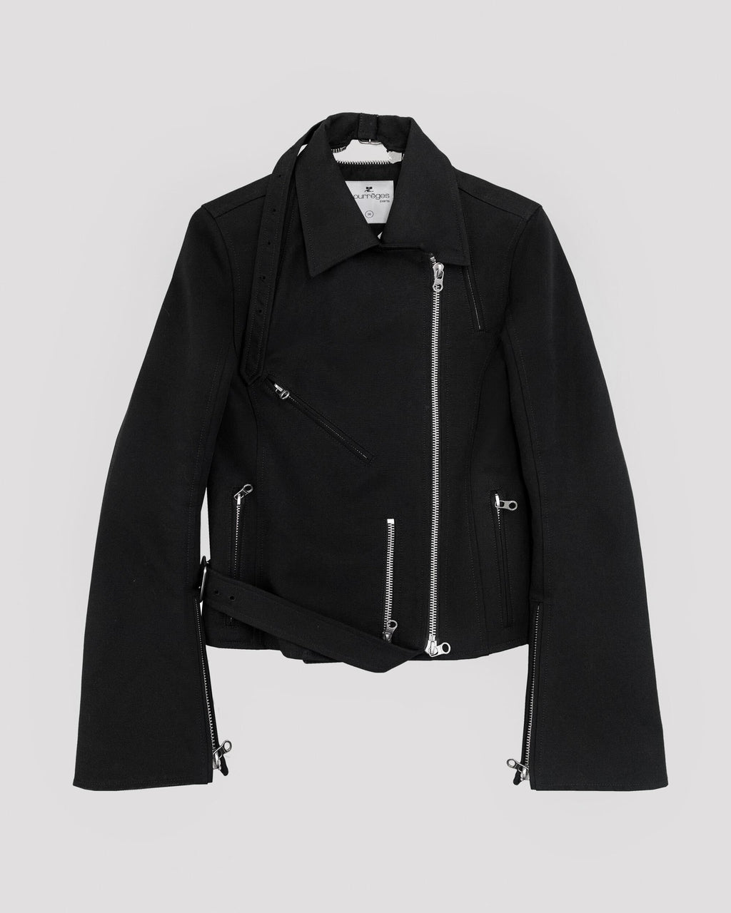 ASYMMETRICAL ZIP BLACK JACKET