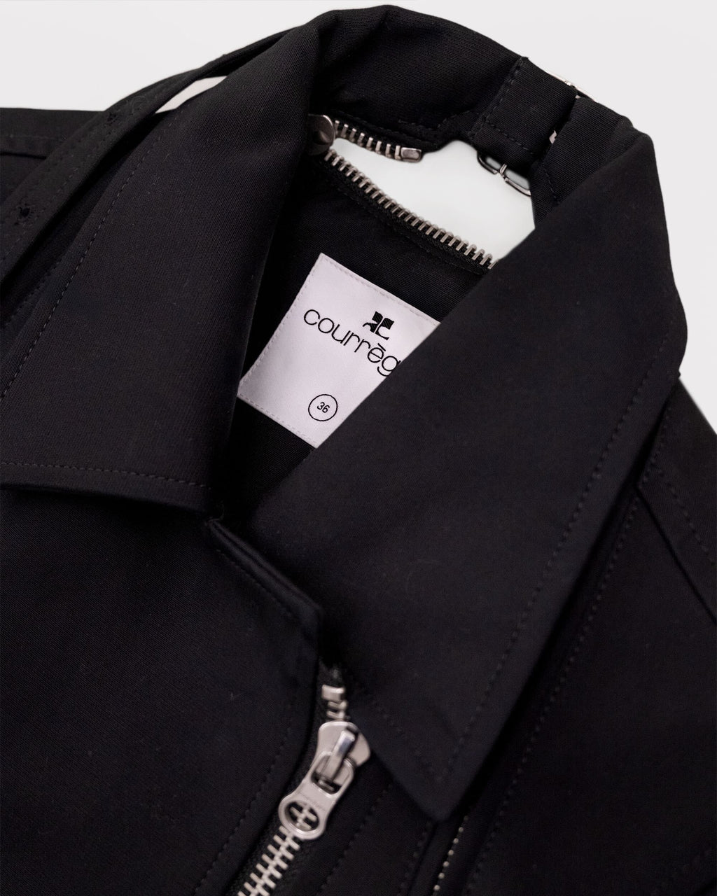 ASYMMETRICAL ZIP BLACK JACKET