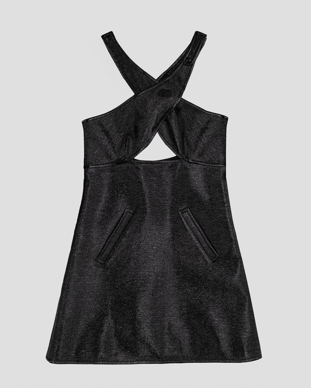 VINYL CRISS CROSS MINI DRESS