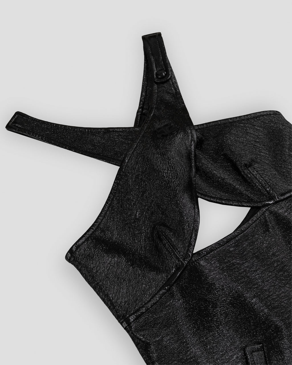 VINYL CRISS CROSS MINI DRESS