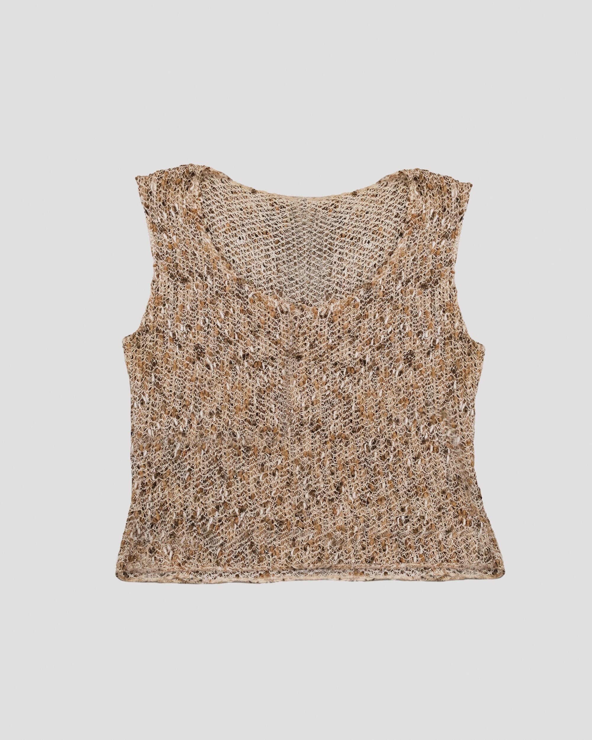 HANDMADE BEIGE KNIT TOP