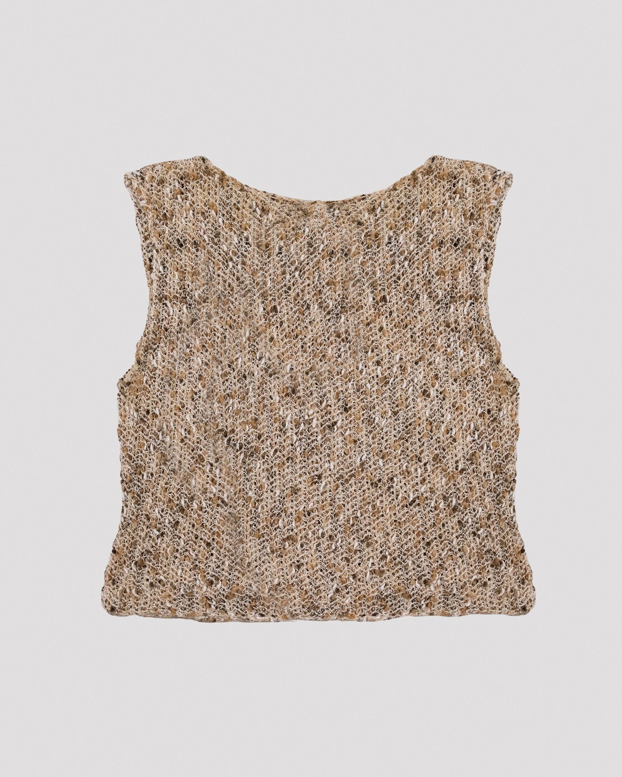 HANDMADE BEIGE KNIT TOP