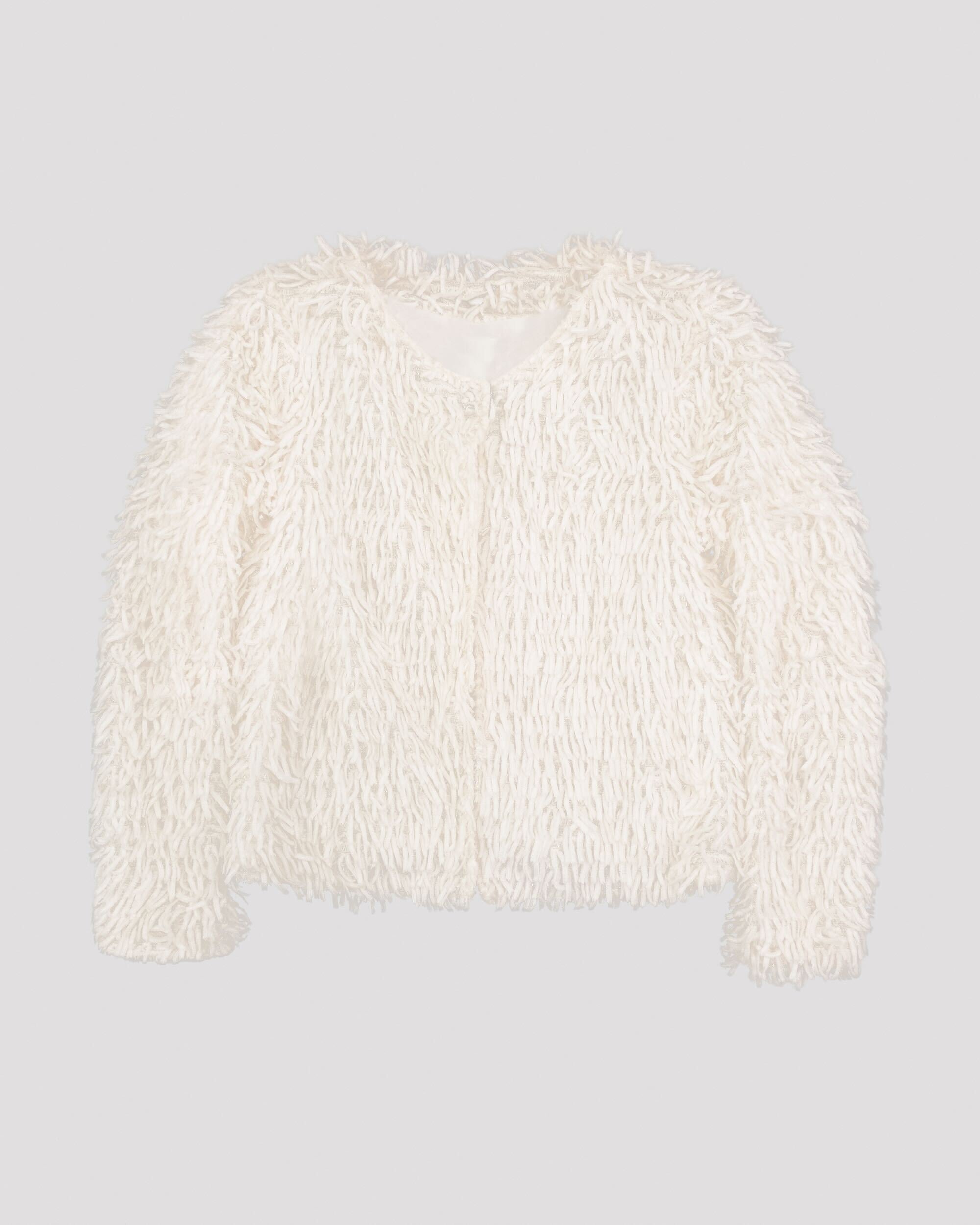 WHITE FRINGE JACKET