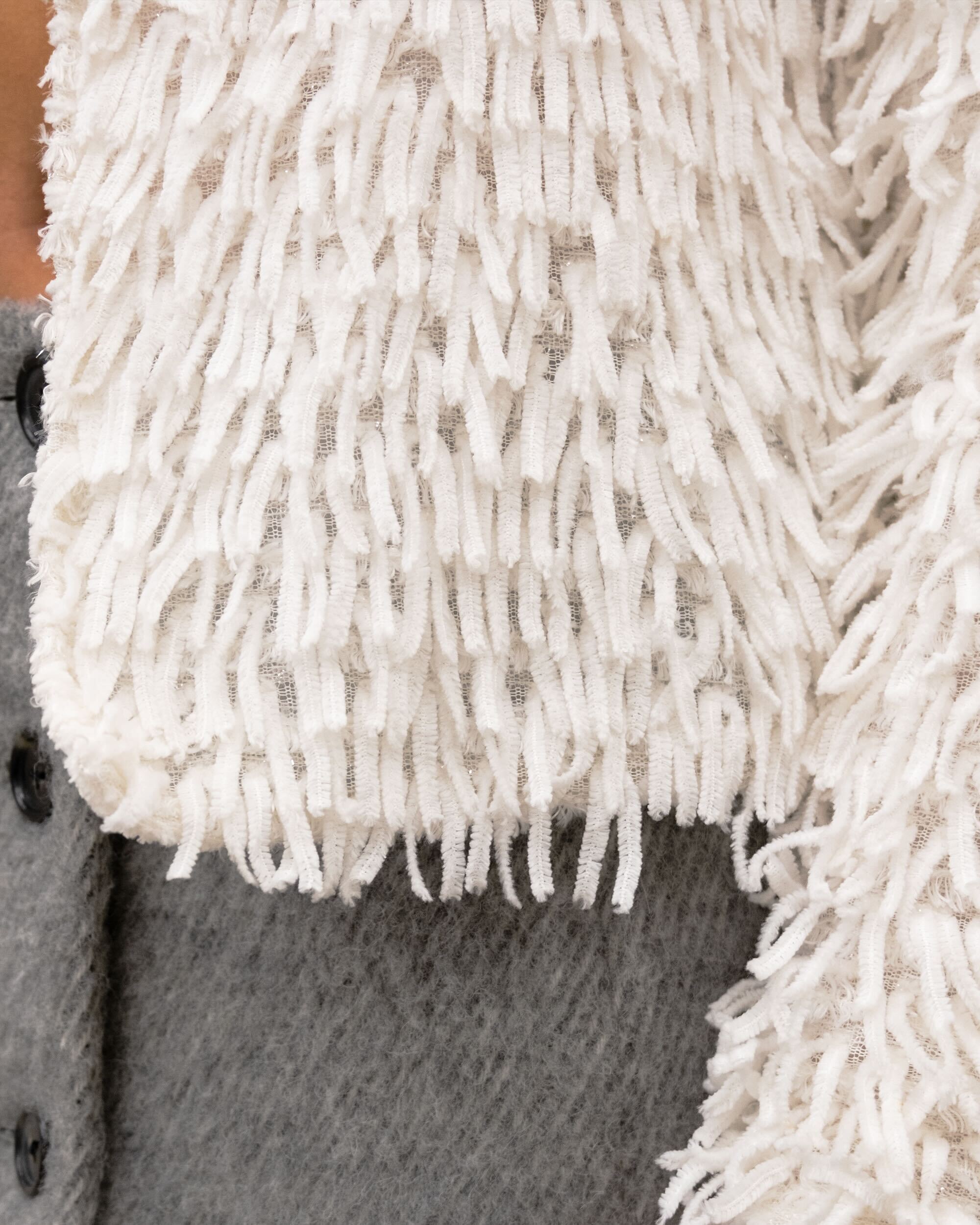 WHITE FRINGE JACKET