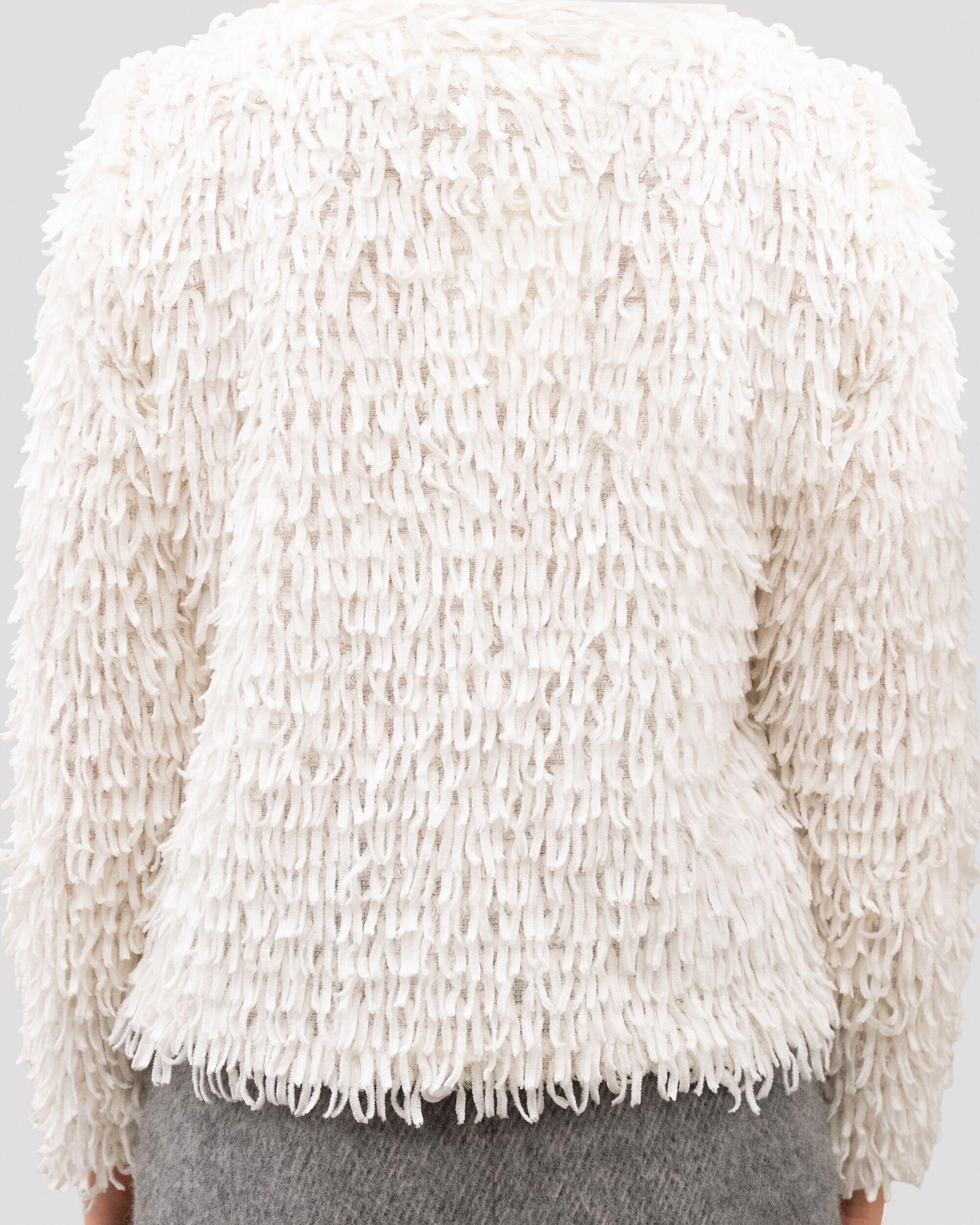 WHITE FRINGE JACKET