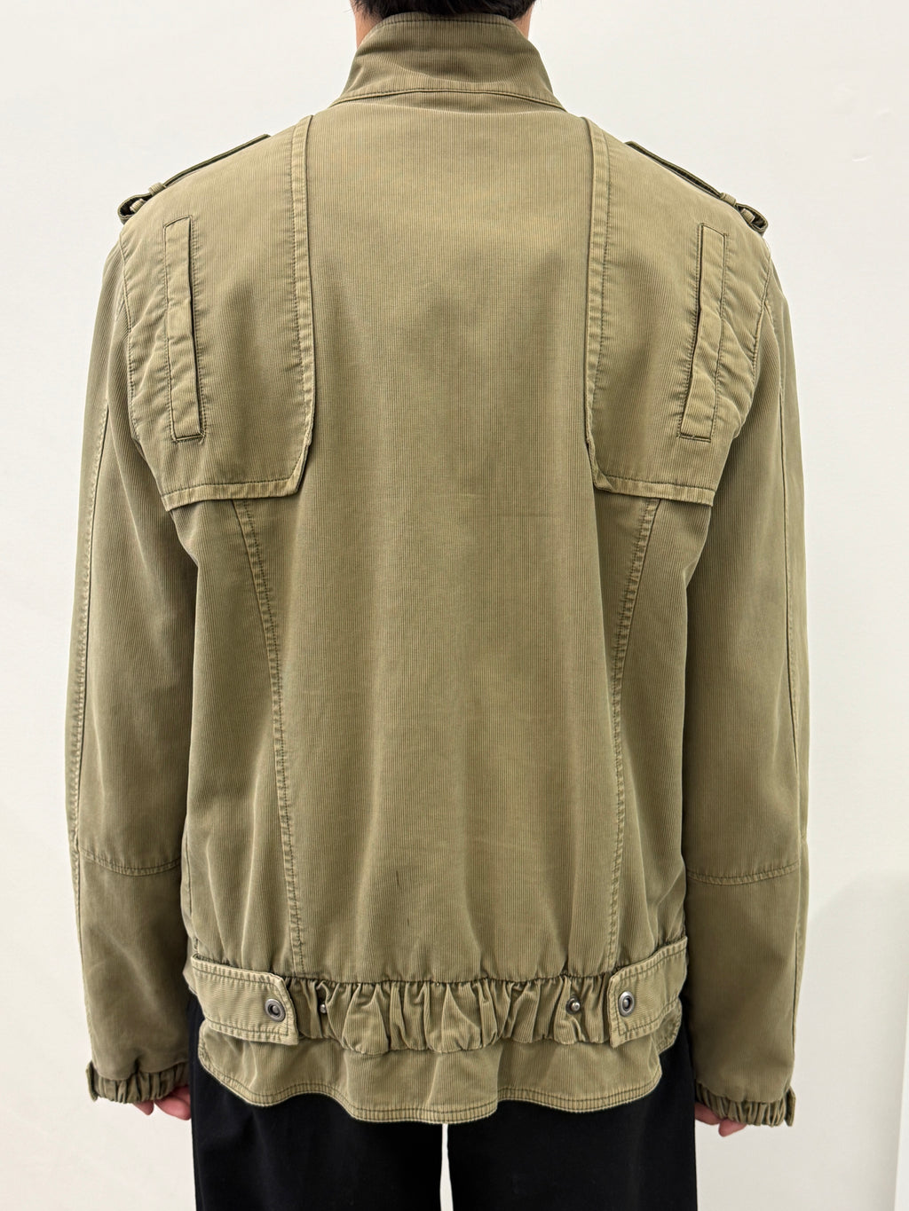 OLIVE MULTI-POCKET CARGO JACKET