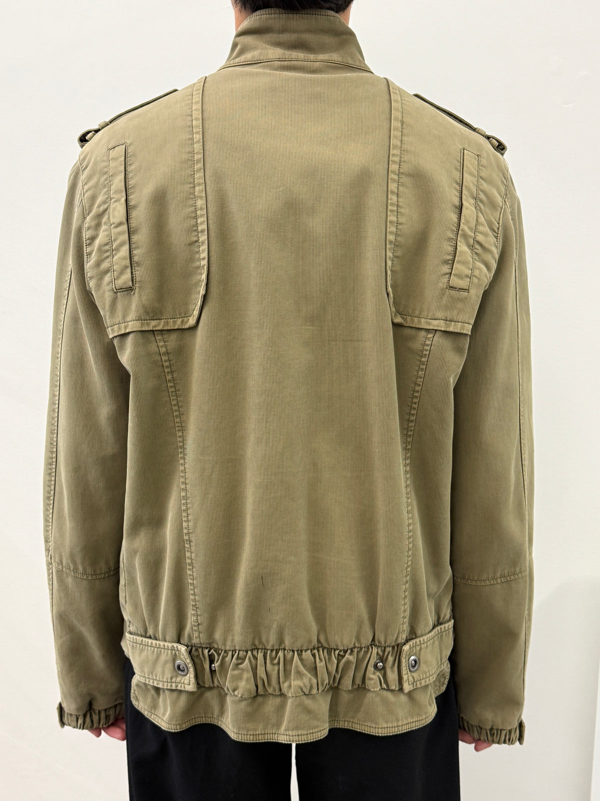 OLIVE MULTI-POCKET CARGO JACKET