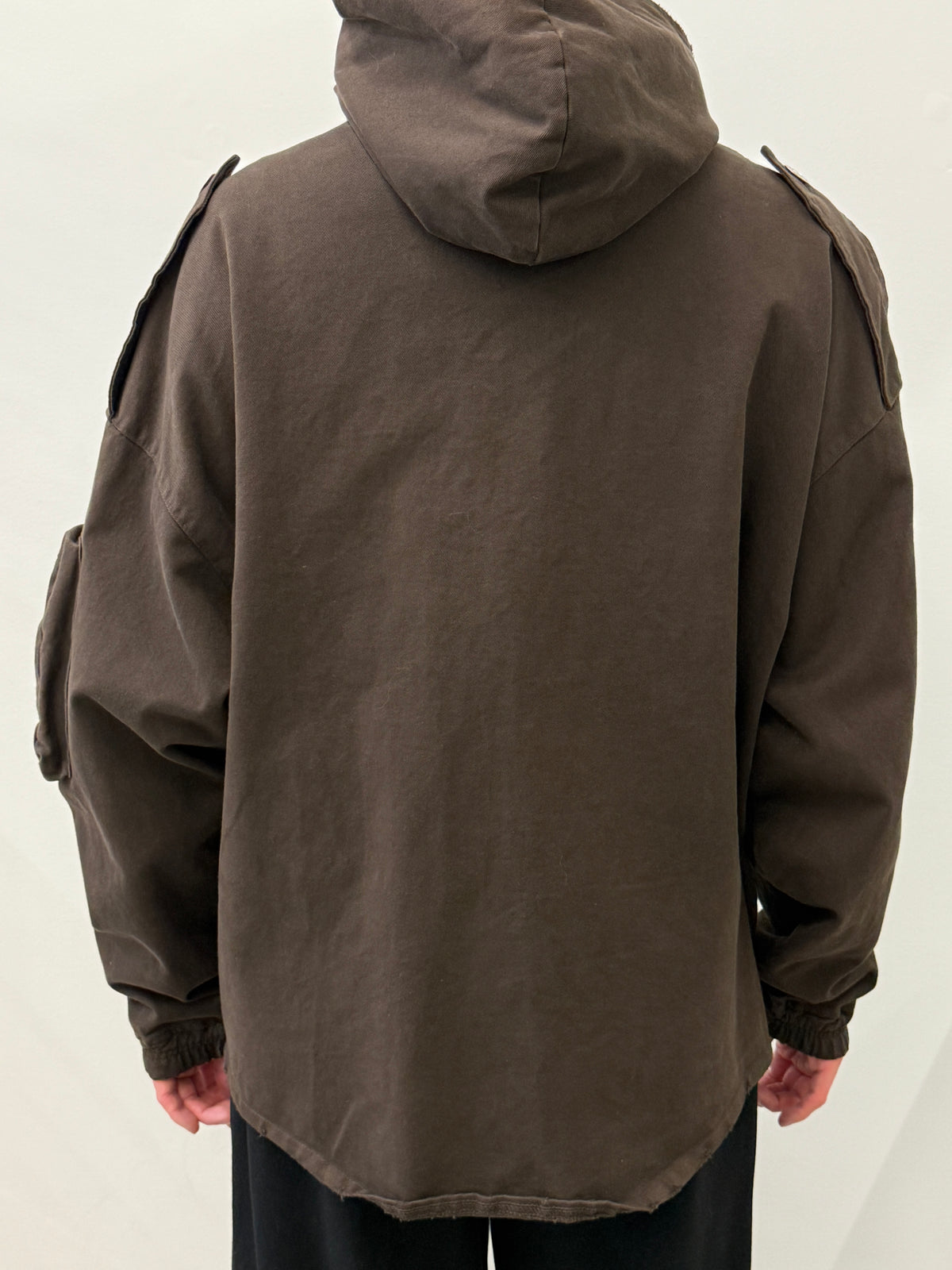 BROWN COTTON CARGO JACKET