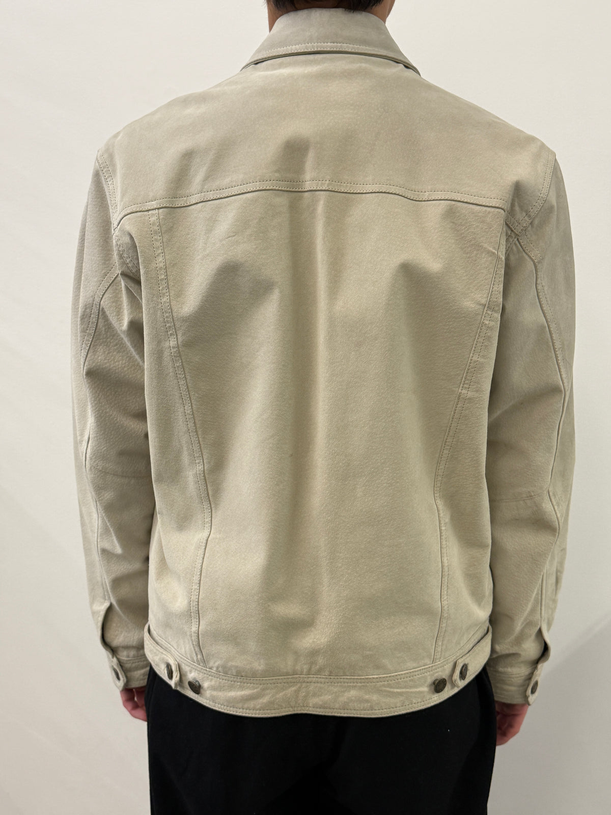 SUEDE BEIGE LEATHER JACKET