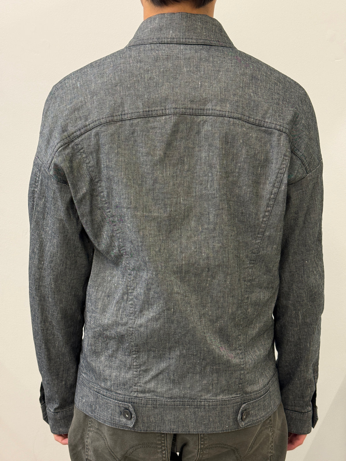GREY TYPE COTTON & LINEN JACKET