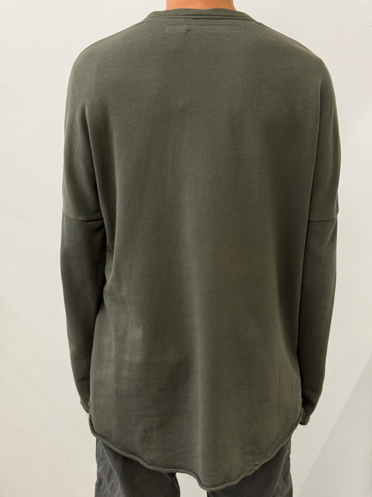 KHAKI HALF ZIP SWEATER