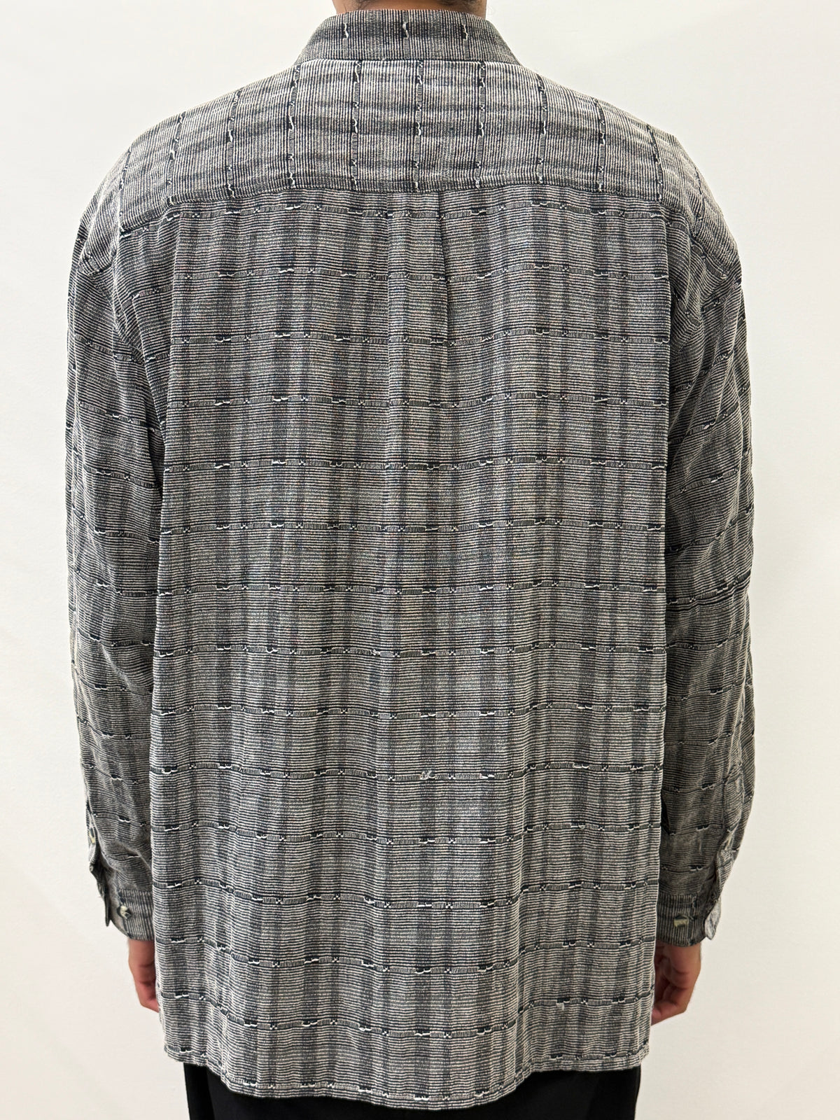 GREY CHECKERED FRONT POCKETS SHIRT