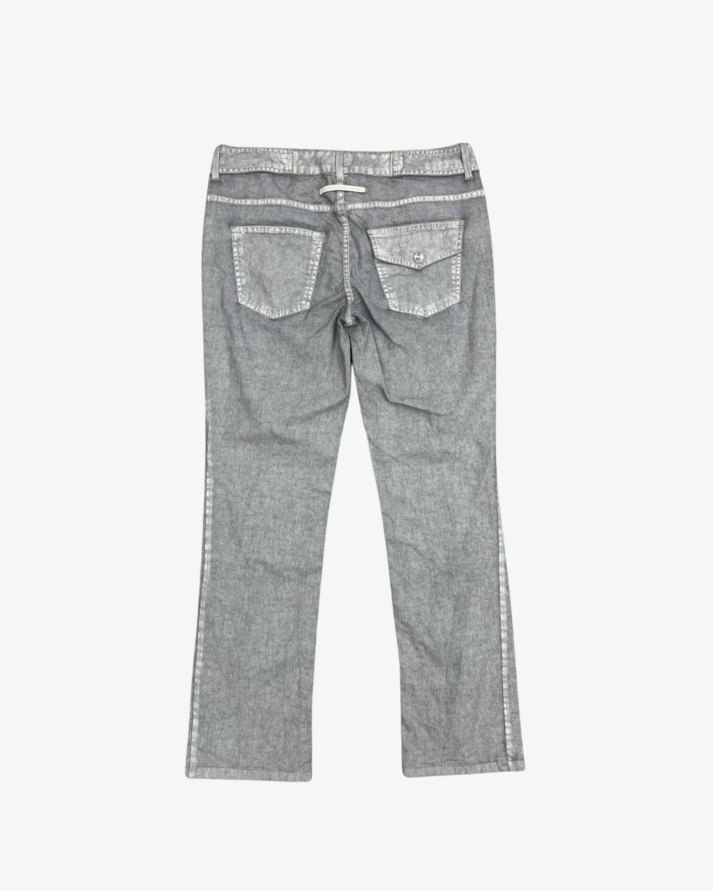 GREY ASYMMETRIC BUTTONS PANTS