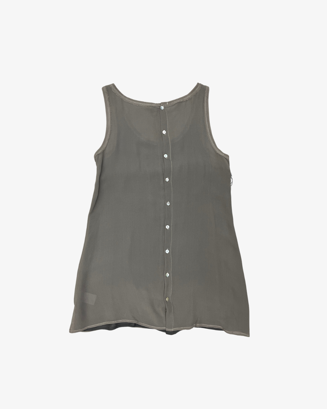 TAUPE RUFFLES DETAILS TOP