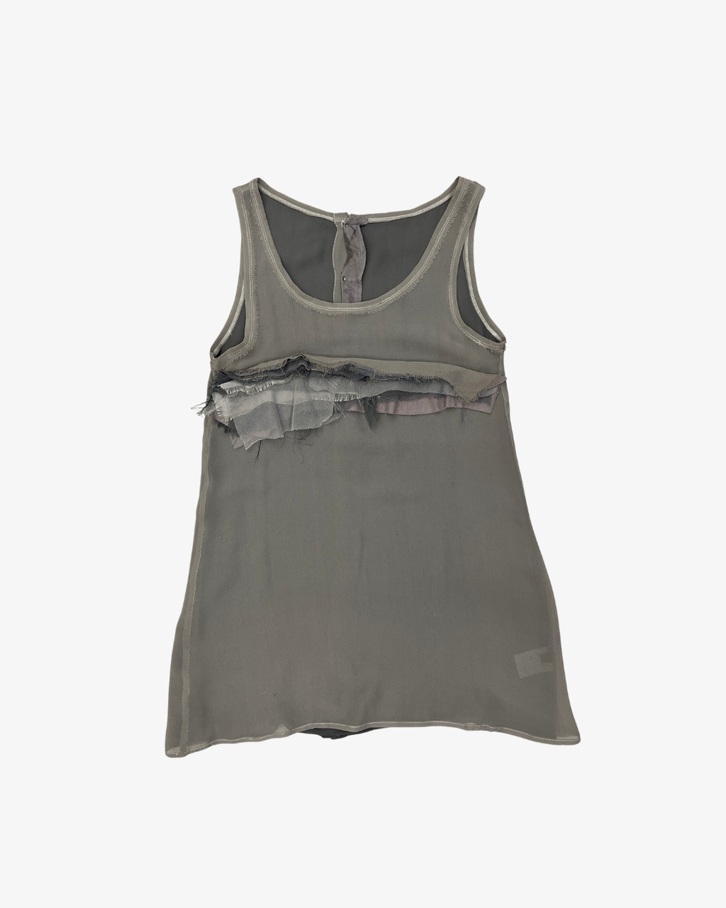 TAUPE RUFFLES DETAILS TOP