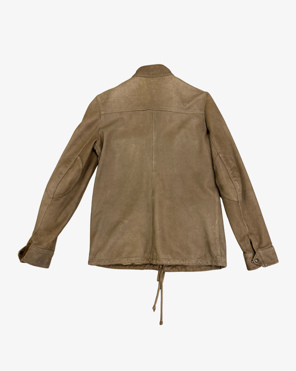 BEIGE CARGO LEATHER JACKET
