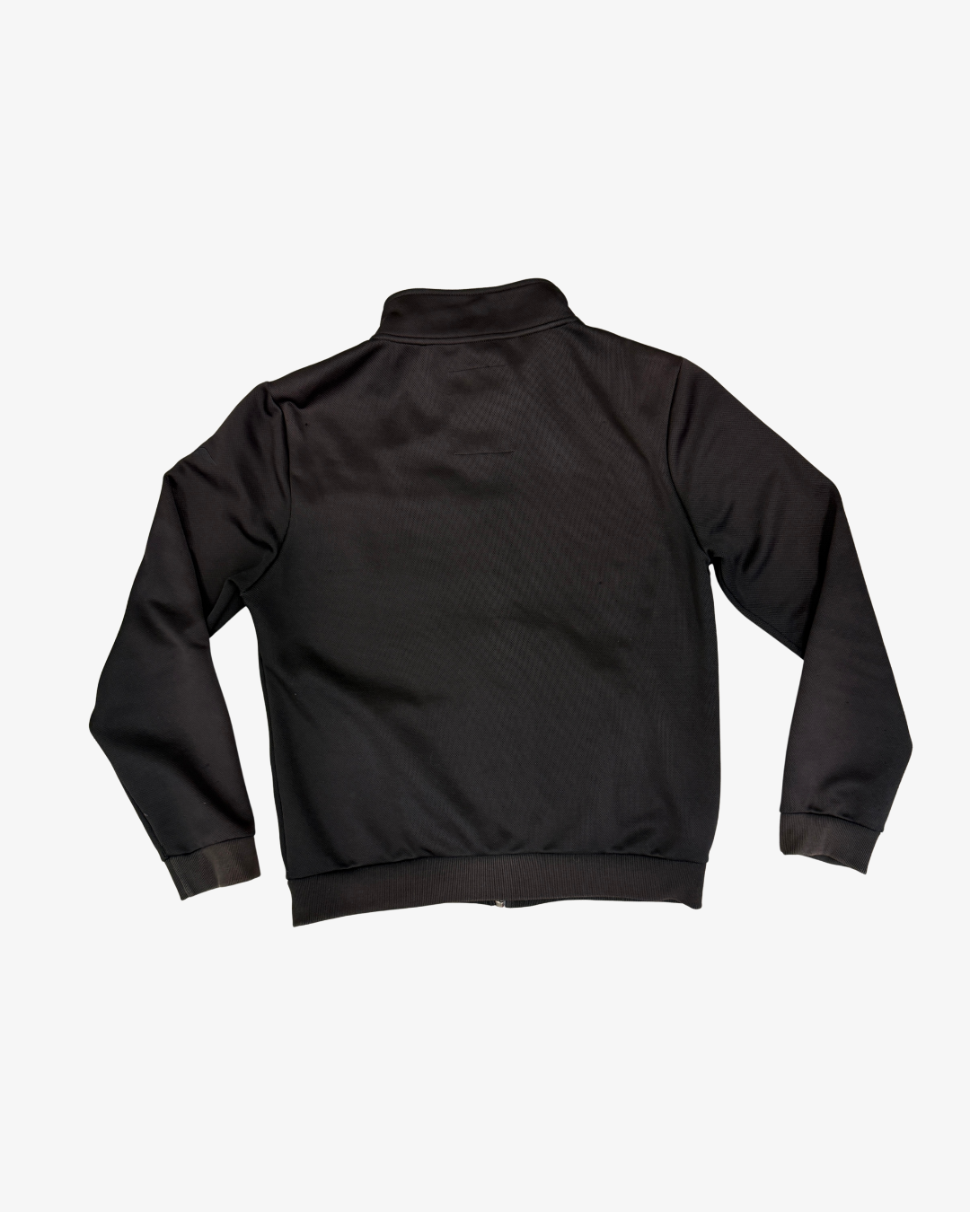 BLACK HIGH-COLLAR FRONT POCKET JACKET