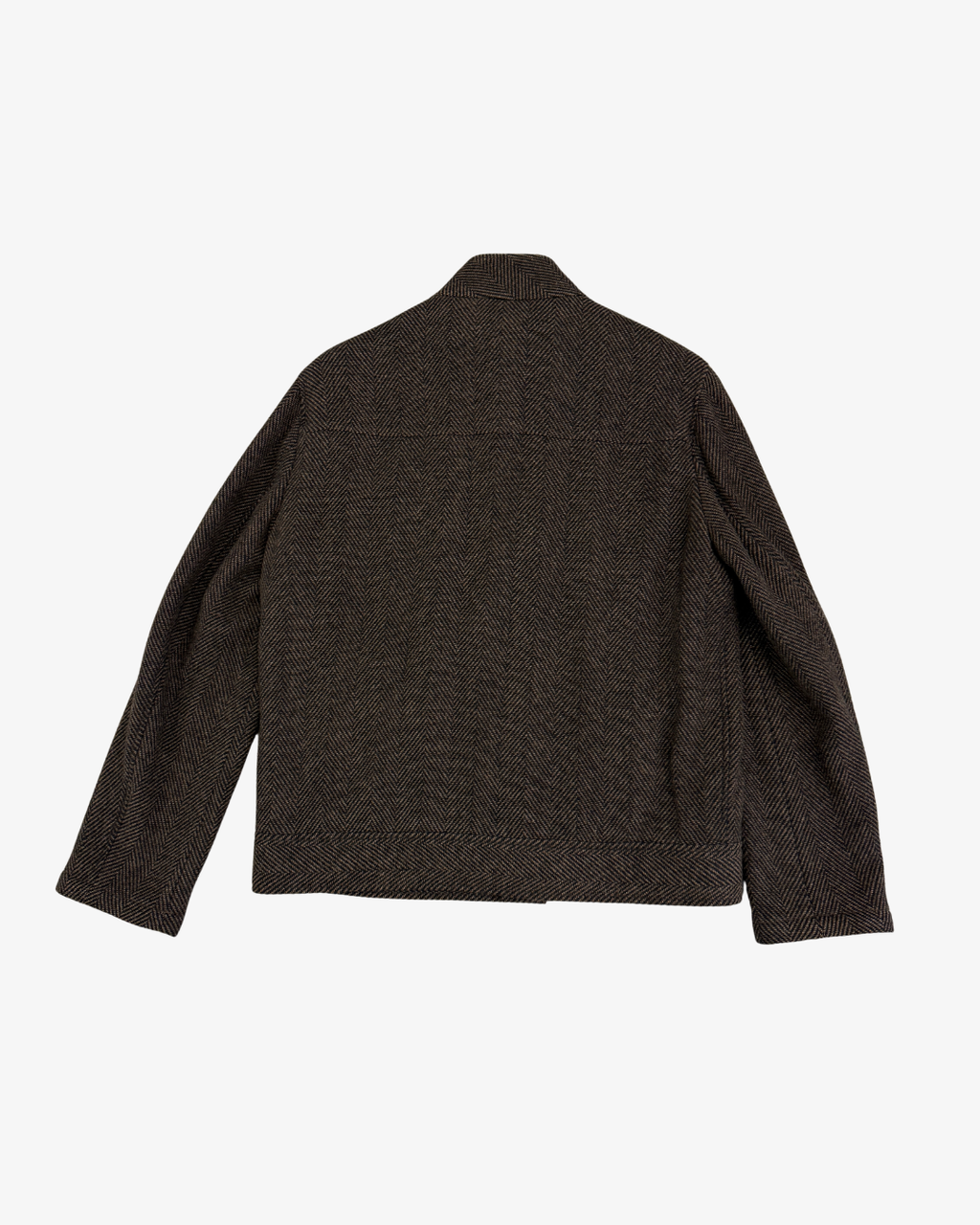 BROWN KNIT COLLAR JACKET