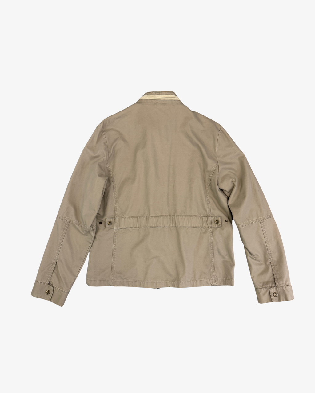 BEIGE MULTI-POCKETS ZIPPER JACKET