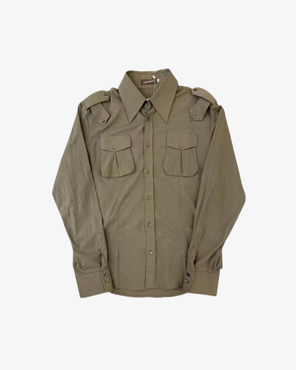 KHAKI DETAILED SHOULDERS SHIRT