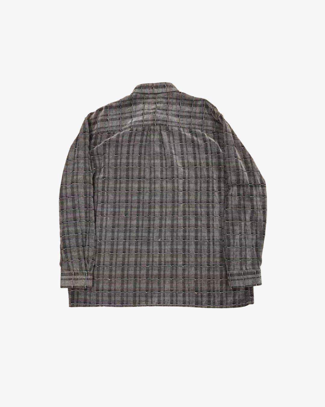 GREY CHECKERED FRONT POCKETS SHIRT